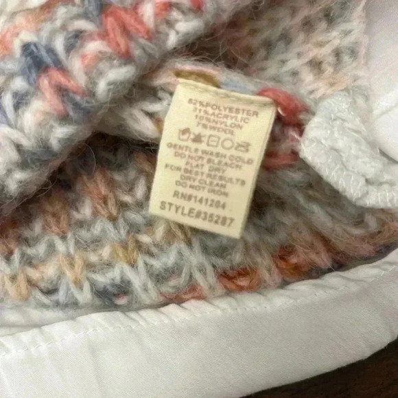 Hem & Thread Sweater Size Small Turtleneck Pastel Boutique Chunky Knit Soft NWT - Picture 7 of 15